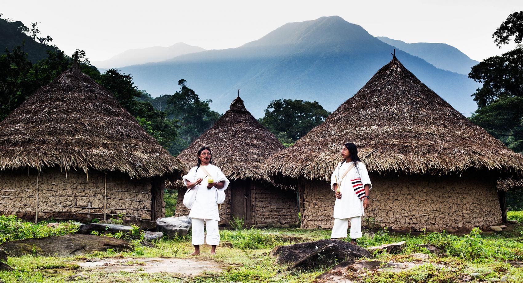 Kogi in de Sierra Nevada de Santa Marta in Colombia